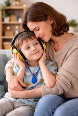 Enfant autiste et sa mère